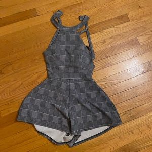 plaid romper